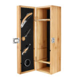BAR 018 BE - SET PARA VINOS VERDOT (BEIGE / BAMBU / METAL) - Imagen 9