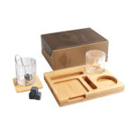 BAR 029 BE - SET DE BAR GLASGOW (BEIGE / BAMBU / VIDRIO / GRANITO / ACERO INOXIDABLE) - Imagen 4