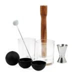 BAR 037 S - SET DE MIXOLOGÍA SOROA (PLATA / VIDRIO / ACERO INOXIDABLE / MADERA / RUBBER / CARTON) - Imagen 2
