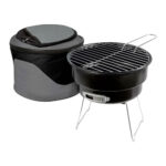BBQ 002 - ASADOR CON HIELERA CAMPING (NEGRO / ACERO INOXIDABLE / POLIESTER)