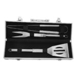 BBQ 003 - SET DE BBQ SNAZZY (PLATA / ACERO INOXIDABLE UTENSILIOS / ALUMINIO Y PVC ESTUCHE) - Imagen 5