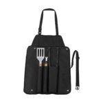 BBQ 011 N - SET DE BBQ TAROUDANT (NEGRO / ACERO INOXIDABLE Y MADERA CAUCHO UTENSILIOS / POLIESTER MANDIL) - Imagen 8