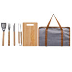 BBQ 018 G - SET DE BBQ MOLT (GRIS / ACERO INOXIDABLE Y MADERA CAUCHO UTENSILIOS / POLIESTER ESTUCHE) - Imagen 7