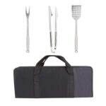 BBQ 042 N - SET DE BBQ JASPER (NEGRO / ACERO INOXIDABLE UTENSILIOS / POLIESTER ESTUCHE) - Imagen 2