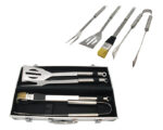 JGO DE BBQ C/ESTUCHE CROME BBQ017 PLATEADO (Accesorios: Acero Inoxidable // Estuche: Aluminio) - Imagen 2
