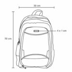 BL 019 MOCHILA FROSCH  (NEGRO / POLIÉSTER) - Imagen 2
