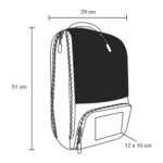 BL 084 MOCHILA LACROSS  (NEGRO / POLIÉSTER/VINIPIEL) - Imagen 2