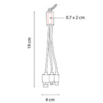 CEL 039 R - CABLE JENIFRA ROJO (ROJO METALICO / ALUMINIO / PLASTICO) - Imagen 2