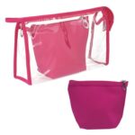 CP 043 COSMETIQUERA QUEEN  (ROSA / PLÁSTICO/POLIÉSTER)