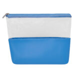 DAM 035 A - COSMETIQUERA ESMERALDA AZUL (AZUL / CURPIEL Y PVC EXTERIOR / POLIESTER FORRO) - Imagen 2