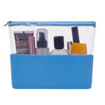 DAM 035 A - COSMETIQUERA ESMERALDA AZUL (AZUL / CURPIEL Y PVC EXTERIOR / POLIESTER FORRO) - Imagen 4
