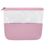 DAM 035 P - COSMETIQUERA ESMERALDA ROSA (ROSA / CURPIEL Y PVC EXTERIOR / POLIESTER FORRO)