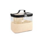 DAM 045 BE - COSMETIQUERA KEWA (BEIGE / YUTE / MICA PVC / POLIESTER / CURPIEL)