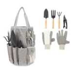 HER 058 G - SET DE JARDÍN VILLANDRY (GRIS / POLIESTER / METAL / MADERA EUCALIPTO)