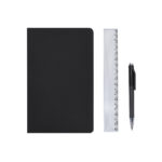 HL 9085 N - SET DE LIBRETA NODI NEGRO (NEGRO / CURPIEL LIBRETA / PLASTICO BOLIGRAFO / PVC BOLSA)