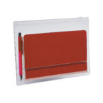 HL 9085 R - SET DE LIBRETA NODI ROJO (ROJO / CURPIEL LIBRETA / PLASTICO BOLIGRAFO / PVC BOLSA) - Imagen 2