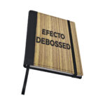 HL 9096 N - LIBRETA MAGDA (NEGRO / CURPIEL / LAMINA DE ENCINO) - Imagen 4