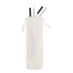 HO 042 SET DE POPOTES DRINK  (NEGRO / ACERO INOXIDABLE)