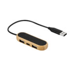HUB 012 N - CONCENTRADOR DE PUERTOS TALLIN (NEGRO / BAMBU / CURPIEL / PLASTICO) - Imagen 7