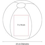 INF 015 N - PELOTA DE PLAYA NEGRO (NEGRO / PLASTICO) - Imagen 3