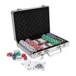 JM 004 - MALETÍN DE POKER BELLAGIO (PLATA / METAL  ESTUCHE / PLASTICO FICHAS Y DADOS)