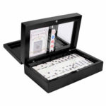 JM 075 N - SET DE JUEGO HOFUF (NEGRO / MADERA DE TILO ESTUCHE / PLASTICO FICHAS Y DADOS) - Imagen 2