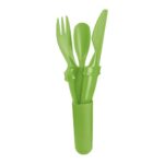 KTC 009 V - CUBIERTOS PICNIC VERDE (VERDE / PLASTICO)