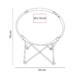 KTC 034 A - SILLA RUNDA AZUL (AZUL / POLIESTER  SILLA / ACERO ESTRUCTURA) - Imagen 4