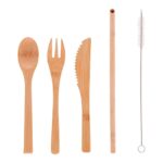 KTC 046 BE - SET DE CUBIERTOS DEJA VU (BEIGE / BAMBU / ALGODON / ACERO INOXIDABLE) - Imagen 3
