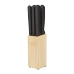 KTC 100 - SET DE CUCHILLOS CORVI (NEGRO / ACERO / MADERA CAUCHO / PLASTICO) - Imagen 5