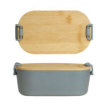 KTC 607 G - LONCHERA MAKAN GRIS (GRIS / PLASTICO / BAMBU) - Imagen 2
