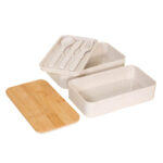 KTC 612 BE - PORTAVIANDAS TURM BEIGE (BEIGE / FIBRA DE TRIGO / BAMBU EN TAPA) - Imagen 3