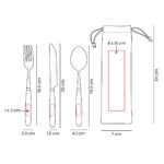 KTC 710 BE - SET DE CUBIERTOS TOMMER (BEIGE / CANVAS / ACERO INOXIDABLE / MADERA) - Imagen 6