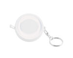 LLAVERO C/FLEXOMETRO 1 M. TRASLUCIDO DOM LLF4680 BLANCO (Plástico)
