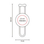 M 1060 N - LLAVERO PÉNDULO NEGRO (NEGRO / PLASTICO) - Imagen 2