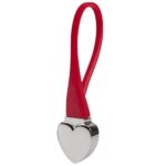 M 2040 - LLAVERO LOVE (ROJO / HULE / METAL)