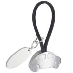 M 2080 N - LLAVERO AUTO CON PLACA (NEGRO / HULE / METAL)