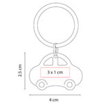 M 63270 S - LLAVERO CARRO ELEUSIS PLATA (PLATA / METAL) - Imagen 3