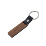 M 7575 C - LLAVERO GALICIA (CAFE / MADERA DE NOGAL / METAL / CURPIEL) - Imagen 2