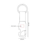 M 7985 N - LLAVERO DESTAPADOR PILSEN (NEGRO / METAL) - Imagen 5