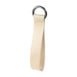 M 7989 BE - LLAVERO TISSU BEIGE (BEIGE / METAL / POLIESTER)