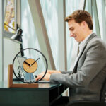 MK 016 C - RELOJ OCEL (CAFE / MADERA / METAL) - Imagen 5