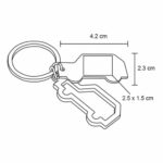 MK 018 LLAVERO AUTO  (PLATA / METAL) - Imagen 4