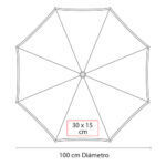 PAR 01 B - PARAGUAS FRYDEK BLANCO (BLANCO / POLIESTER) - Imagen 2