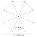 PAR 09 V - PARAGUAS ELGIN GRIS CON VERDE (VERDE / POLIESTER) - Imagen 3