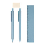 PRO 004 A - SET ECO SEIBAL (AZUL / PLASTICO / FIBRA DE TRIGO / GOMA)