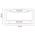 PRO 024 N - PORTA PLACA NEGRO (NEGRO / PLASTICO) - Imagen 2