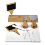 PWT 210 BE - SET DE COCINA DAELI (BEIGE / MARMOL / BAMBU / ACERO INOXIDABLE) - Imagen 2