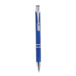 RQ 013 A - BOLÍGRAFO AROS AZUL (AZUL / ALUMINIO)