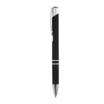 RQ 013 N - BOLÍGRAFO AROS NEGRO (NEGRO / ALUMINIO) - Imagen 2